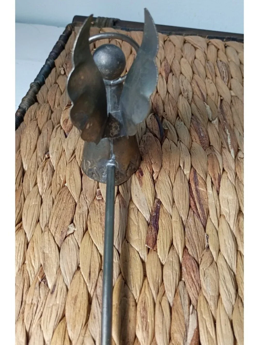 Vintage Praying Hands Metal Angel Candle Snuffer Brutalist Religious Holiday